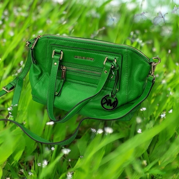 Michael Kors Gilmore Medium  Leather Satchel Bag Palm New - Picture 7 of 11